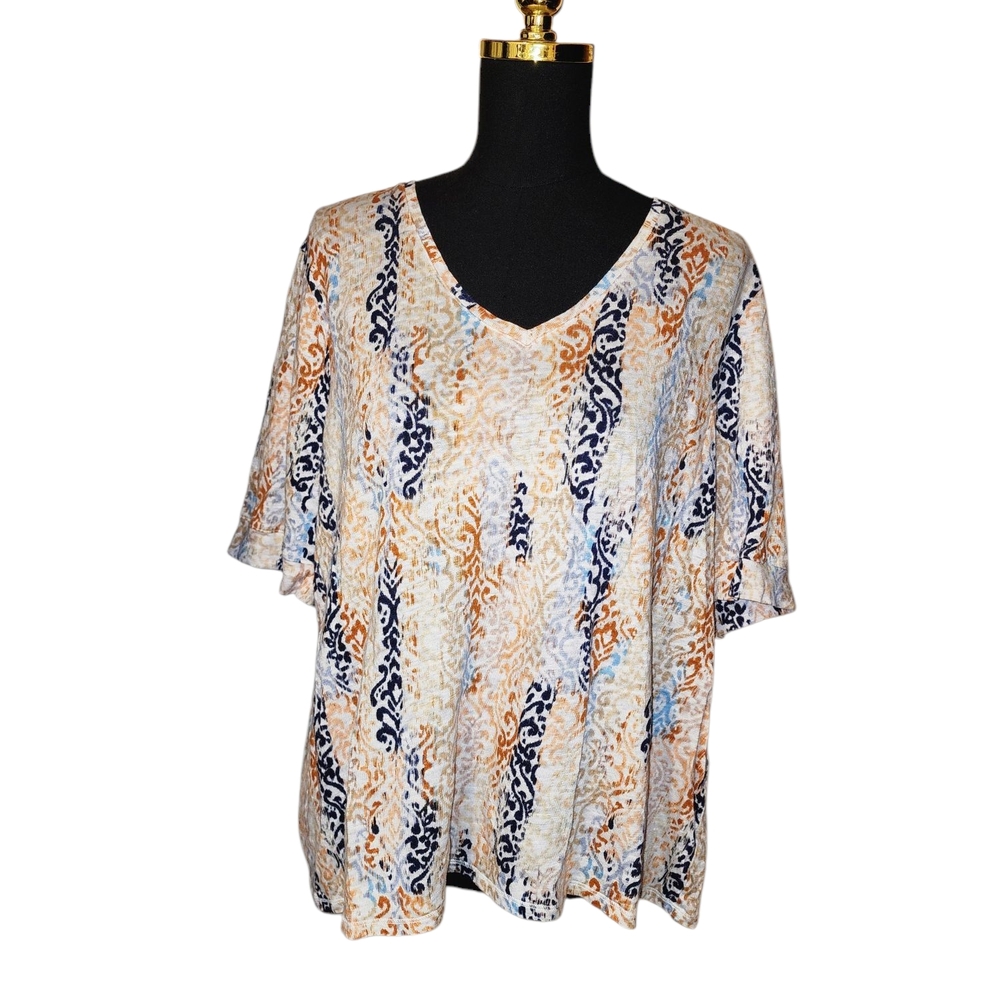 2/30 Chico's Women's Multicolor V-Neck Top